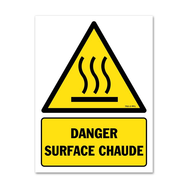 Panneau danger picto surface chaude
