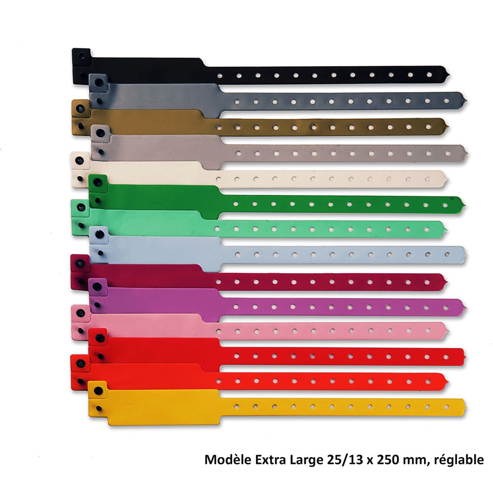 extra large flexible secure vinyle wristband en