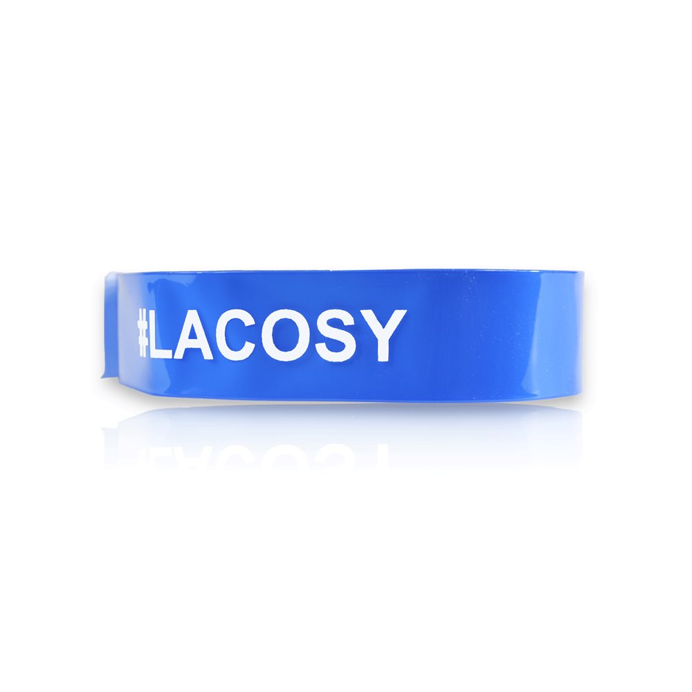 customized flexible secure vinyl wristband blue color
