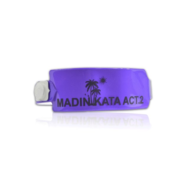 customized flexible secure vinyl wristband purple en