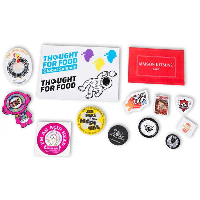 several modal & promotional self adhesive sticker en