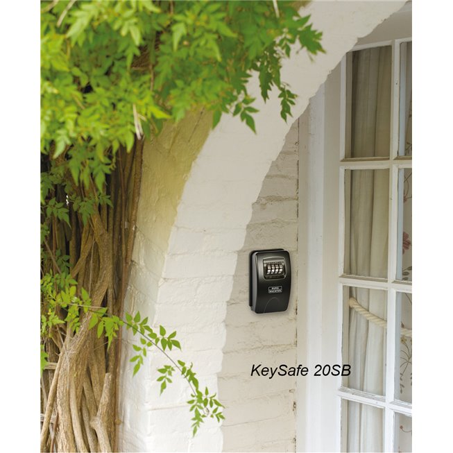 fixed key safe in entrance to the house