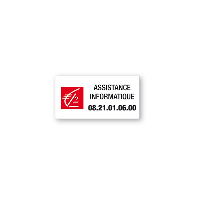 Sticker Adhésif Signalétique rouge et blanc