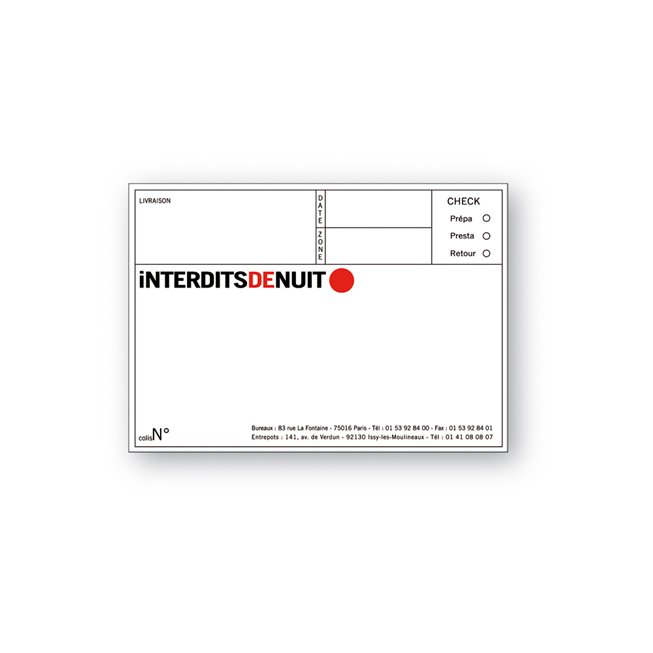 Descriptive Adhesive Sticker