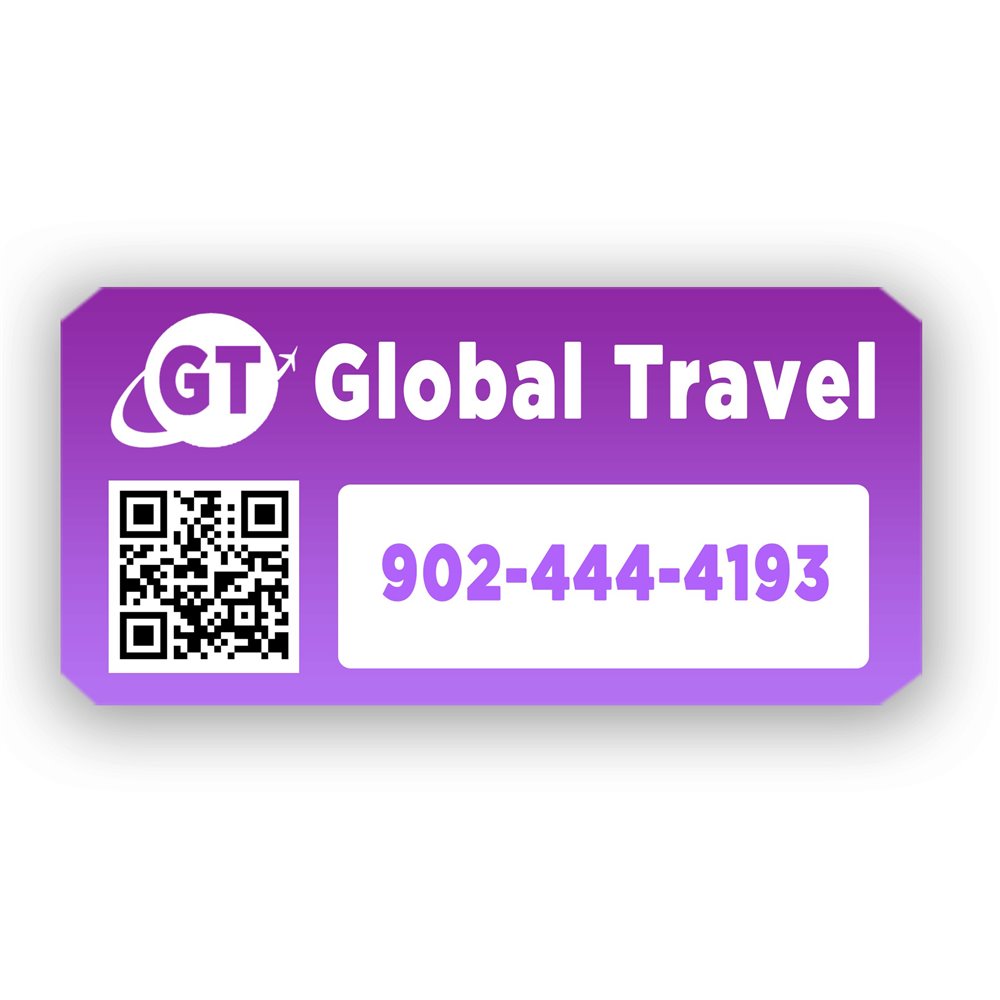 custom extremely adhesive asset tag global travel qr code en