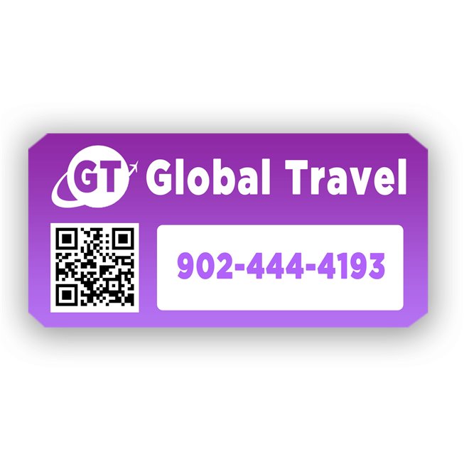 etiquette protegee adhesif personnalisee global travel qr code