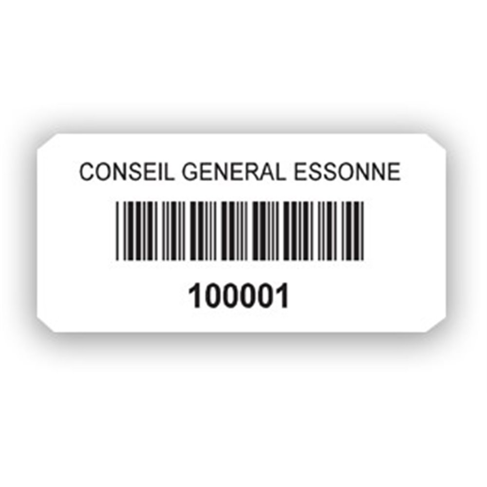 custom extremely adhesive asset tag conseil general essone barcode en