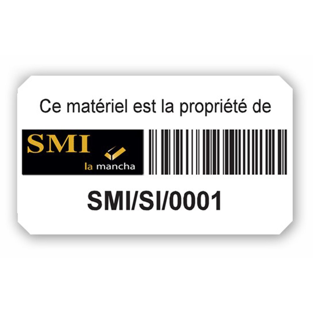 custom extremely adhesive asset tag smila muncha barcode en