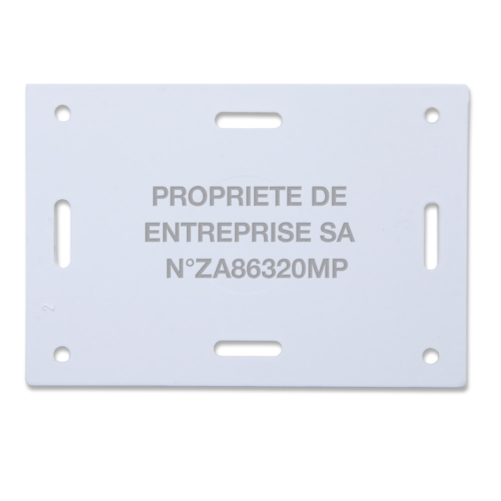 white long term tracking plate