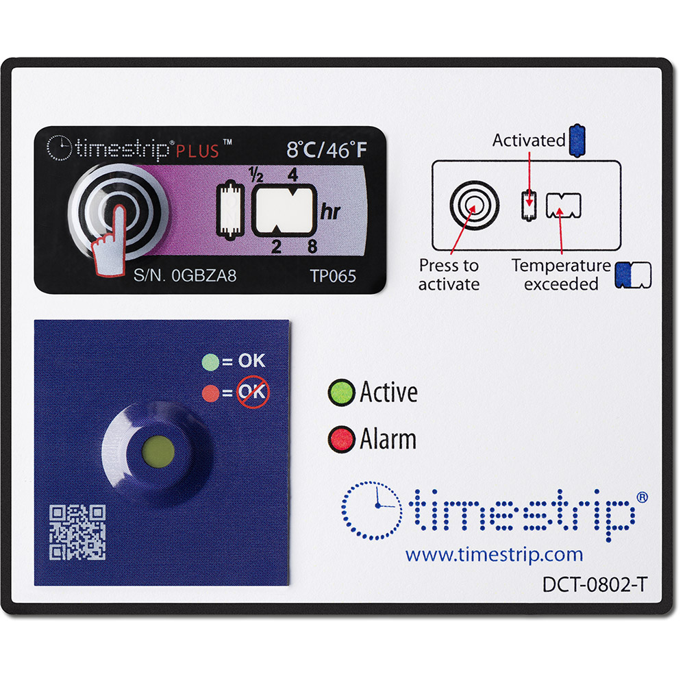 Timestrip Temperature Indicator Inspection Label SBE Direct