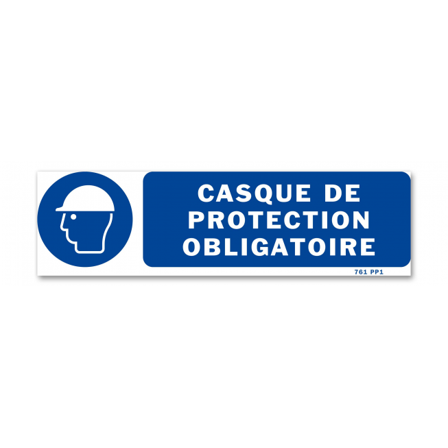 Panneau signalisation picto protection obligatoire tete