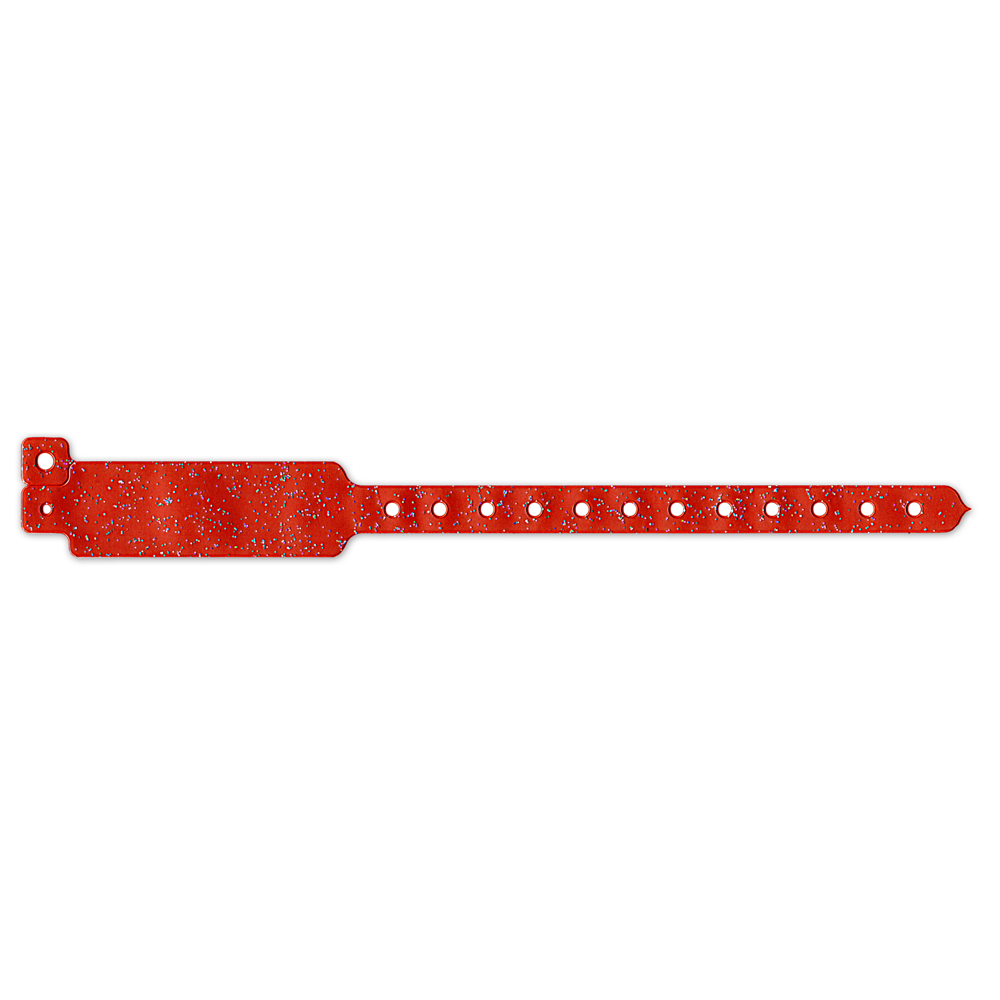Assortiment de 3 700 bracelets Vinyle Extra-larges pailletés, 7 couleurs Bracelets Vinyle Extra-larges pailletés - Rouge