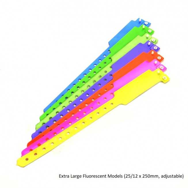 fluorescent wristbands in blank solid colors extra large for parties en