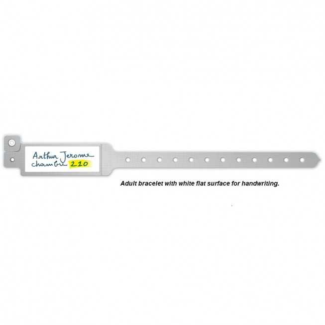 bracelet adulte avec aplat blanc pour ecriture manuscrite