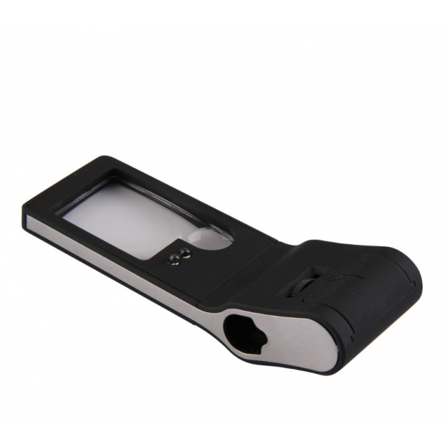 loupe de poche a lampe uv vue lateral