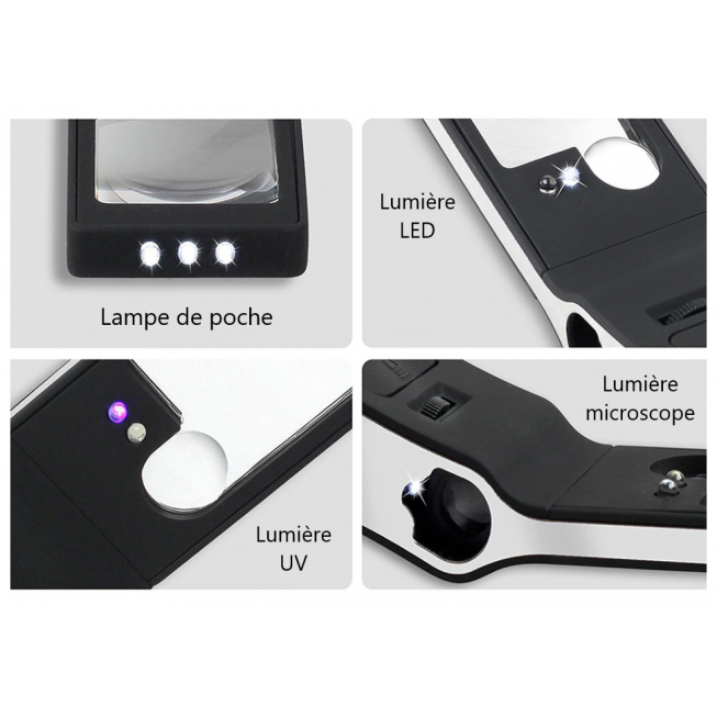 handheld pocket magnifying glass all lights led uv white flashlight fr handheld pocket magnifying glass all lights led uv white flashlight fr