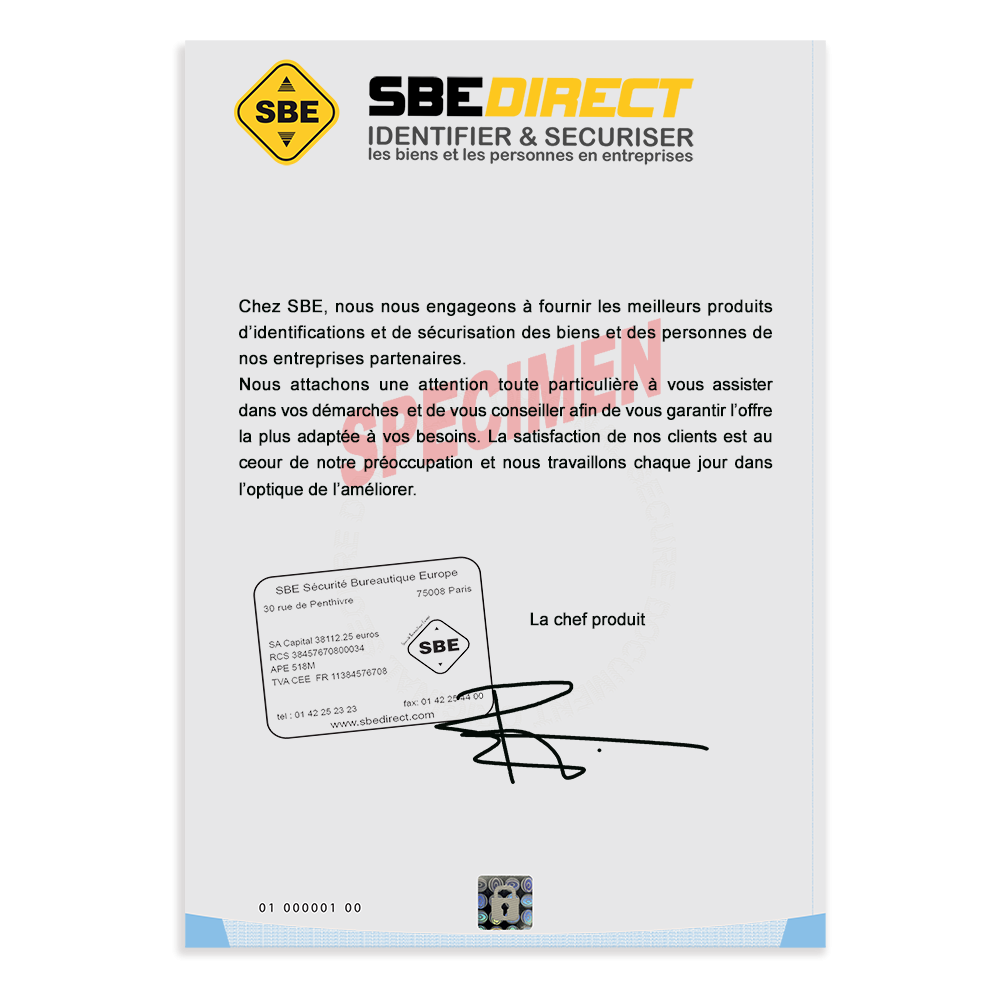 fifteen points high security paper example use french version