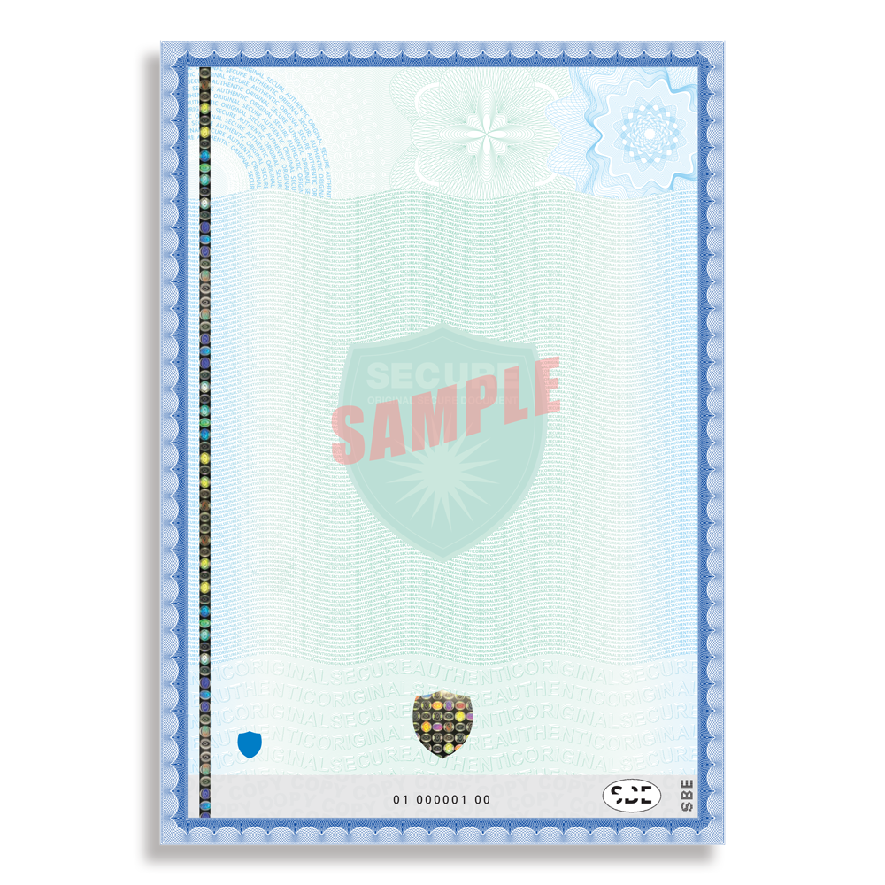 exemple papier securise haute securite x21 personnalisé