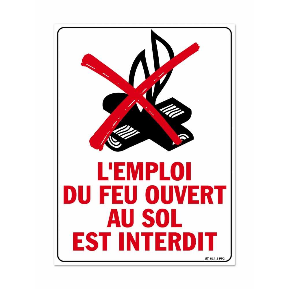 "Using fire on ground prohibited picto" prohibition sign - 1