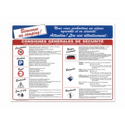 Consigne plein air "consigne règlement camping"