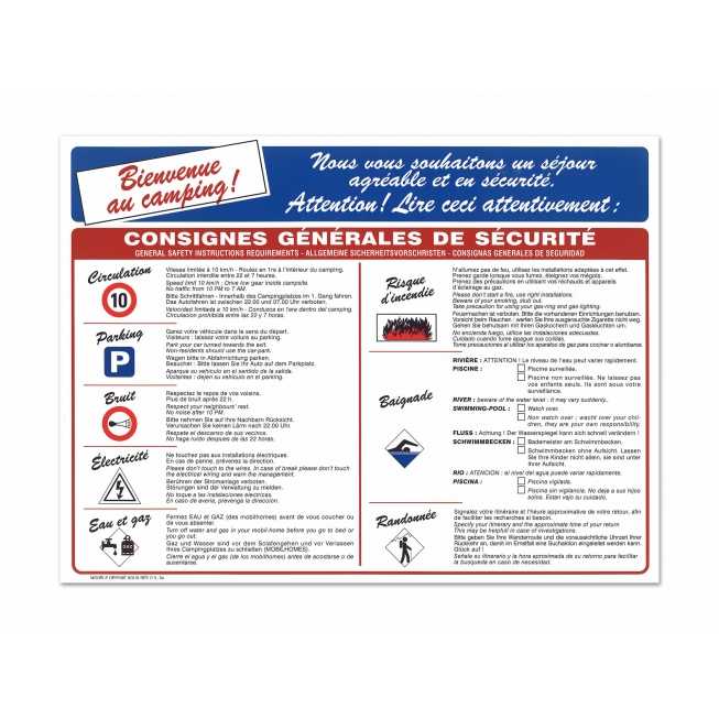 Consigne plein air "consigne règlement camping"
