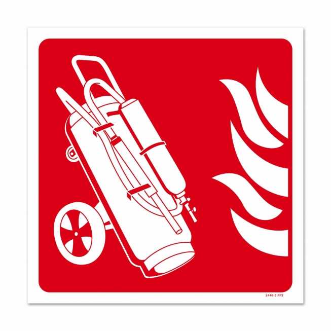 Wheeled fire extinguisher picto fire-fighting  sign - 1