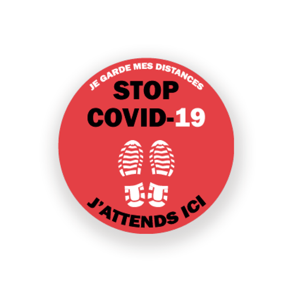 Ground marking for social distancing COVID