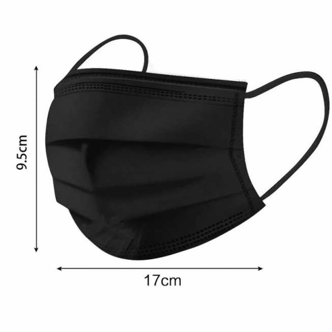 Disposable surgical mask - black - 2 Disposable surgical mask - black - 2