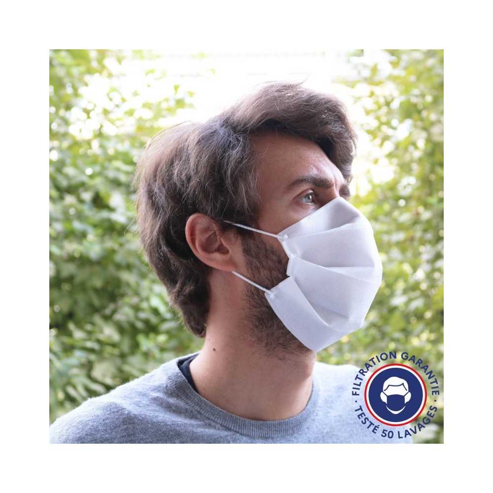 Masque tissus lavable et réutilisable Afnor Covid 19
