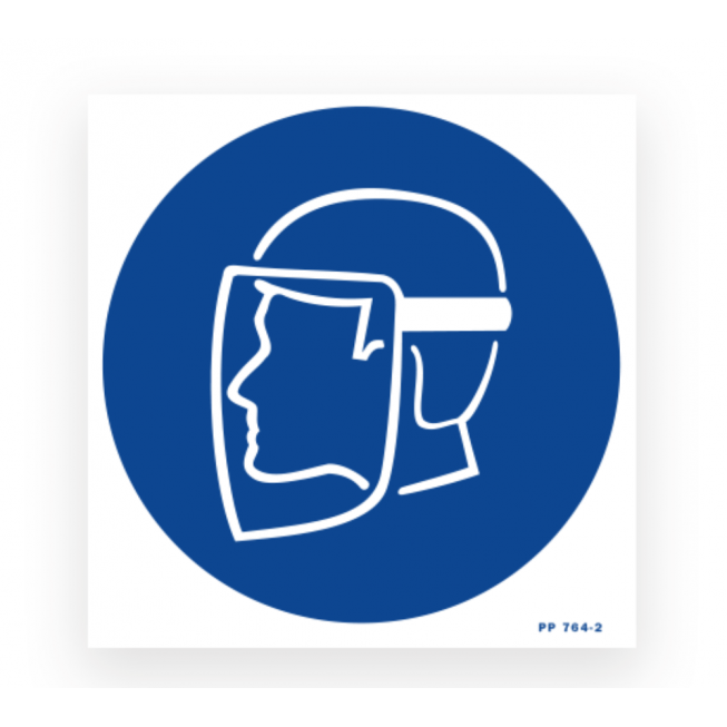 Panneau signalisation picto protection obligatoire du visage