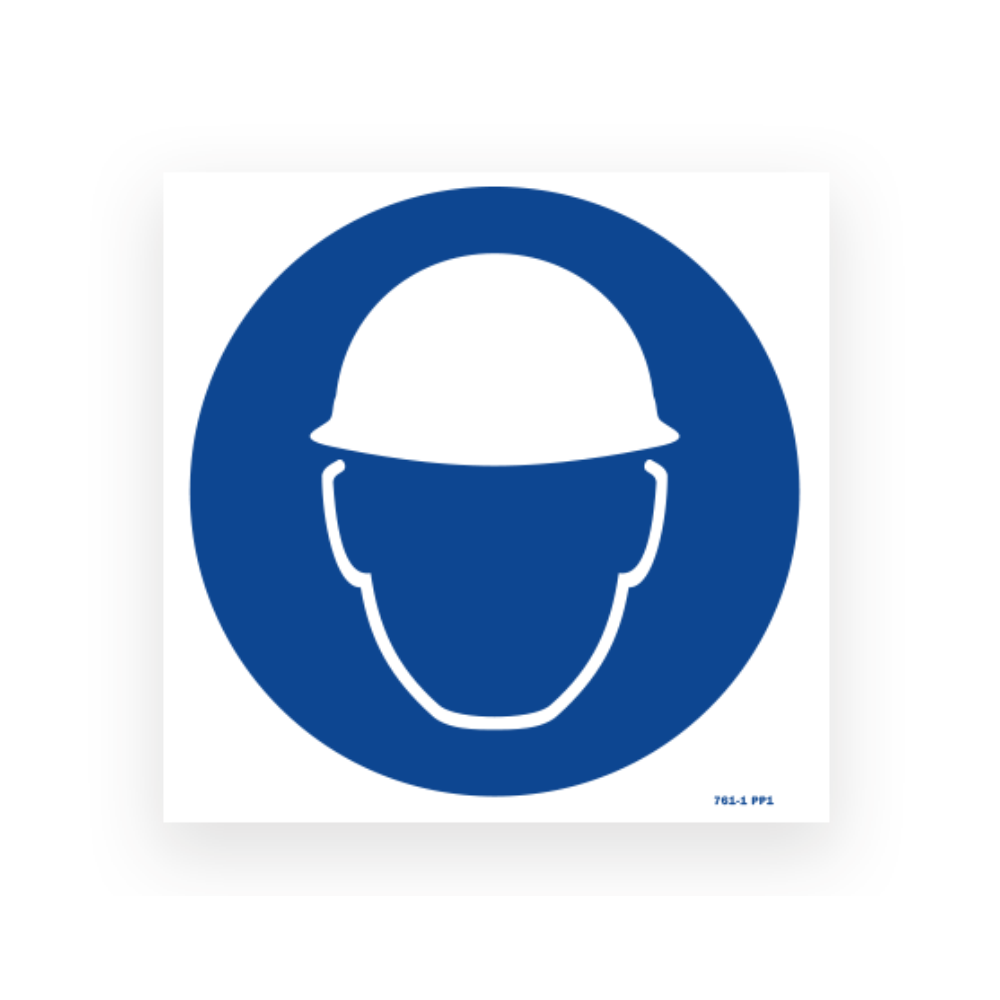 Picto of mandatory head protection  signpost - 1