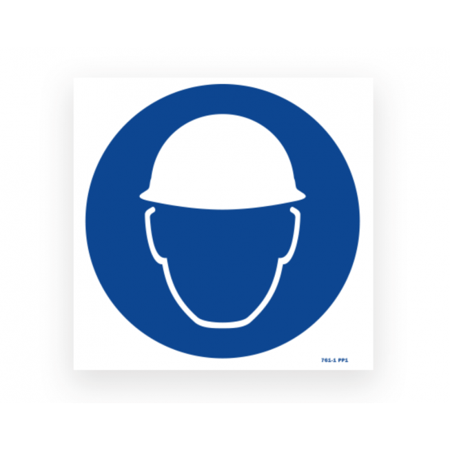 Picto of mandatory head protection  signpost - 1