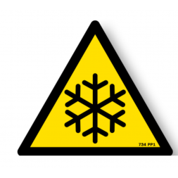 Low temperature danger sign with picture - 1