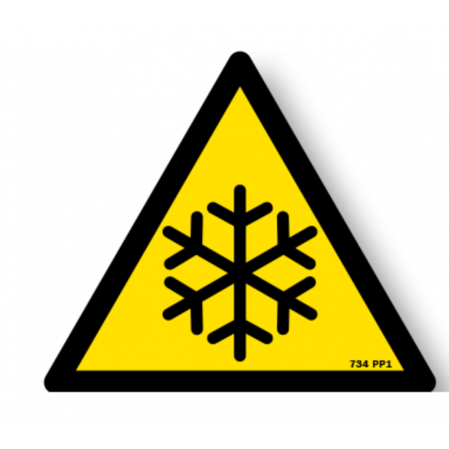 Low temperature danger sign with picture - 1