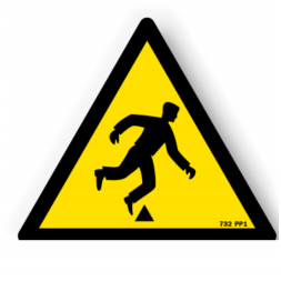 Tripping hazard sign with picture - 1