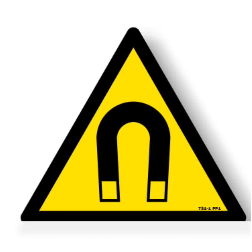 Panneau danger picto champ magnétique important Panneau danger picto champ magnétique important