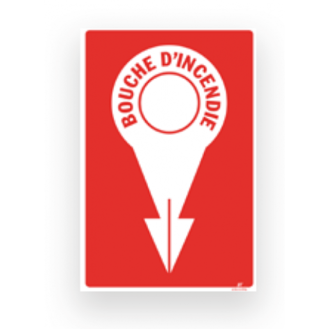 Panneau avertissement picto borne incendie