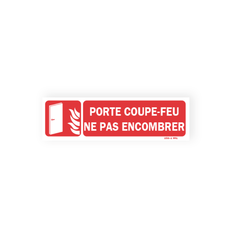 "Fire door do not clutter" warning sign - 1