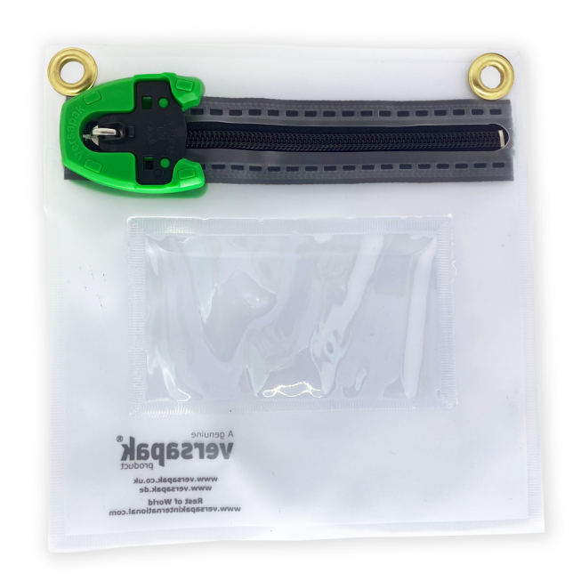 Pochette sécurisée transparente pour documents personnels et smartphones devant