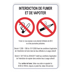 panneaux a4 non fumeur à imprimer