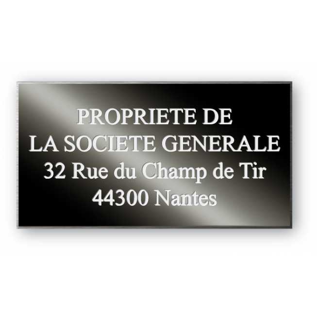 plaque noire constructeur aluminium personnalisee societe generale plaque noire constructeur aluminium personnalisee societe generale