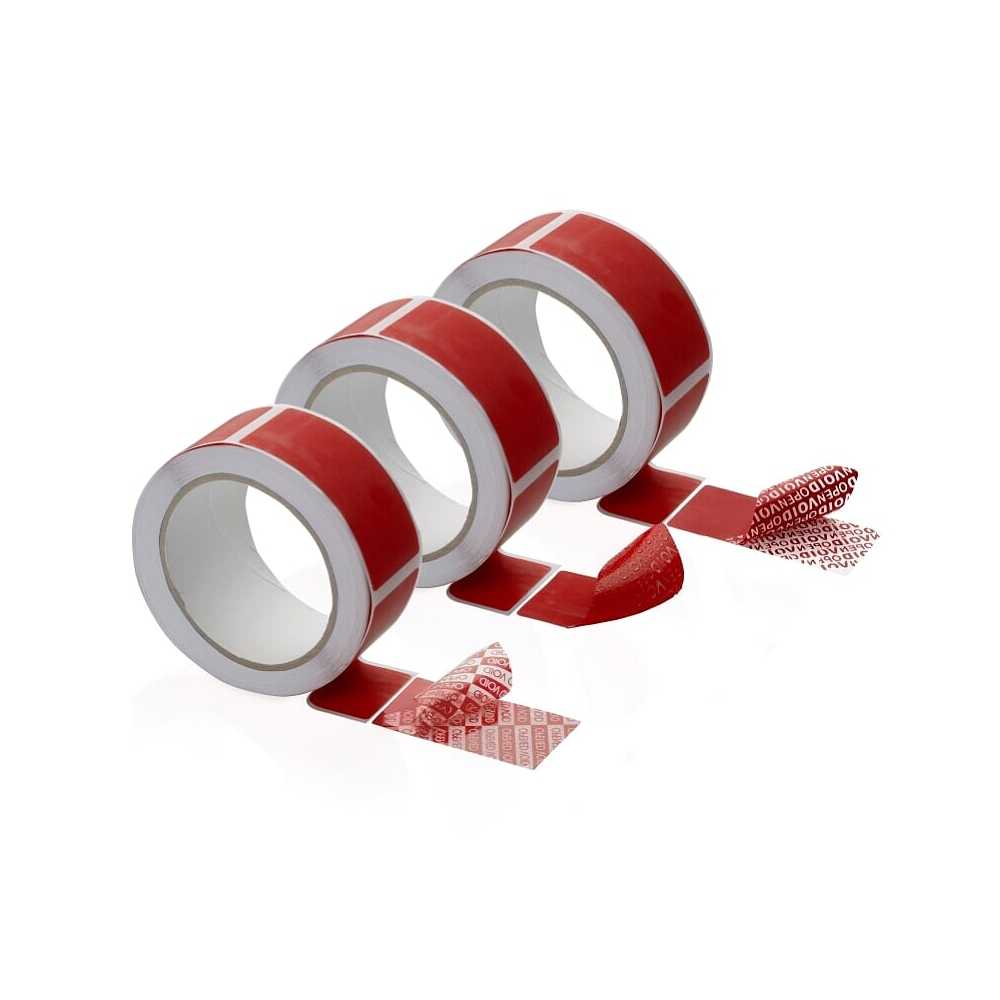 roll of anti-fraud adhesive seal multi transfers printed red differents transfers
