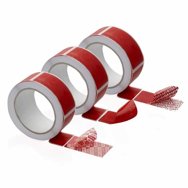 roll of anti-fraud adhesive seal multi transfers printed red differents transfers