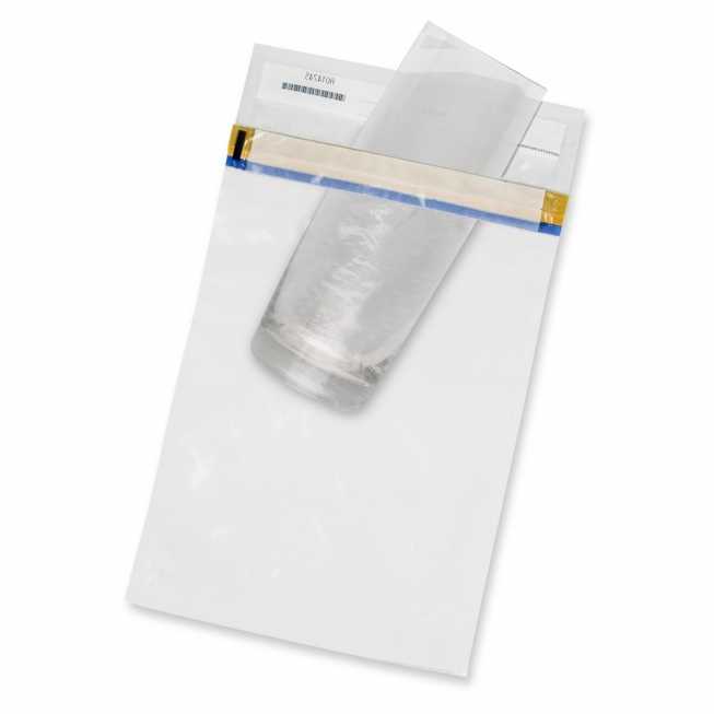 glass on customized security pouch for forensic evidence en