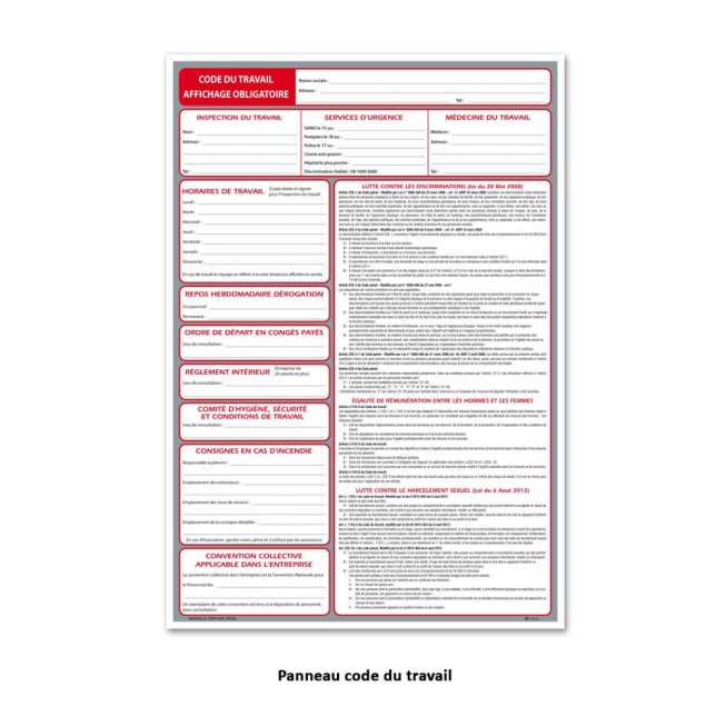 consigne code du travail kit entreprise