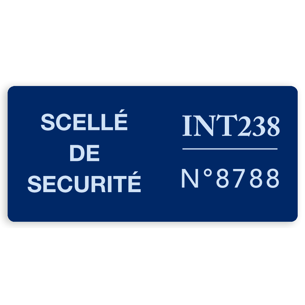 example custom adhesive seal extreme temperatures security seal blue background white printing