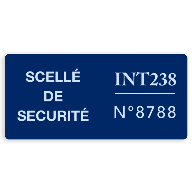 example custom adhesive seal extreme temperatures security seal blue background white printing