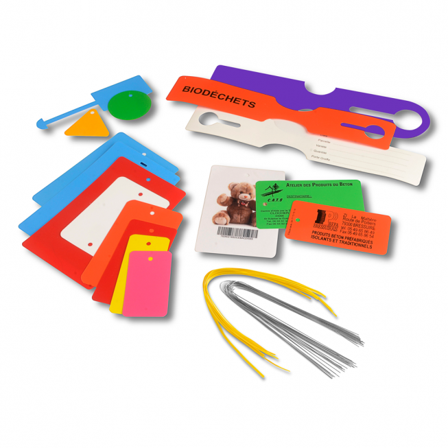 pehd printed identification plastic tag one round perforation or oblong perforation en