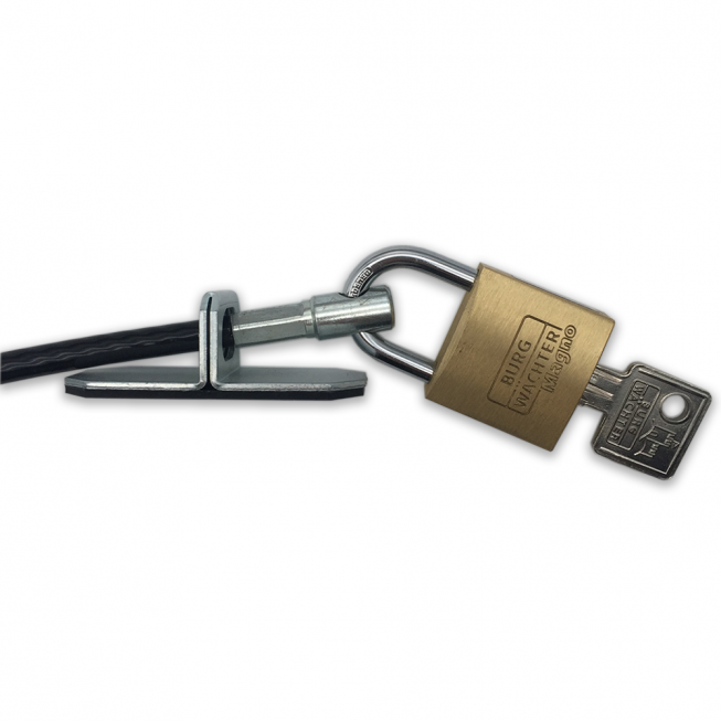 security cable lock with anchor plate