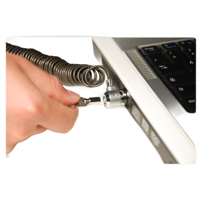 cable antivol pc branche pc ouverture avec cle